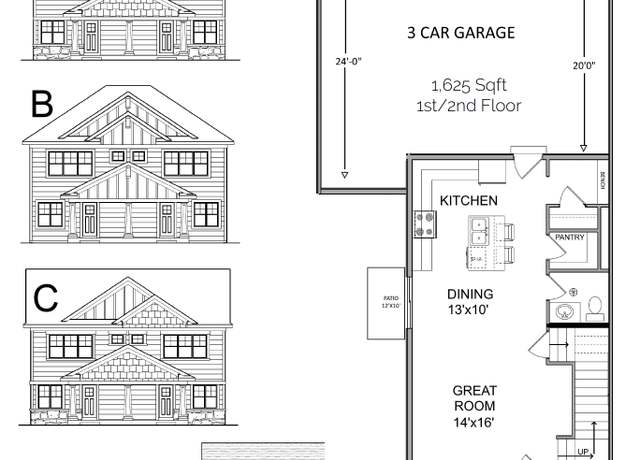 Property at Rear Load 2-Story 3-Stall Plan, Marion, IA 52302, 3 beds, 2.5 baths
