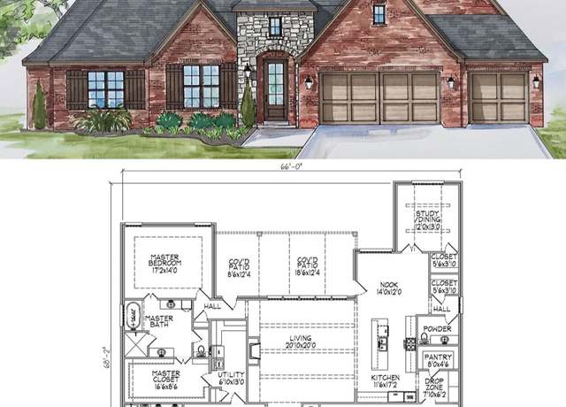 Property at 2608 Front Plan, Claremore, OK 74017, 3 beds, 2.5 baths