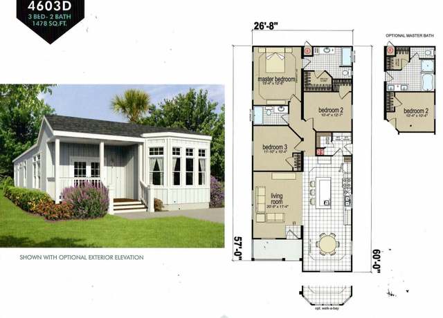 Property at Creekside Manor CM4603D Plan, Tulare, CA 93274, 3 beds, 2 baths
