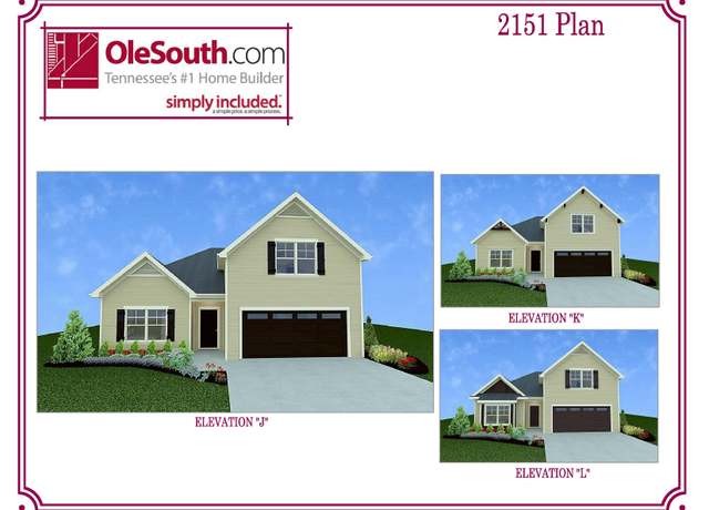 Property at 2151 Elevation JKL Plan, Manchester, TN 37355, 3 beds, 3 baths