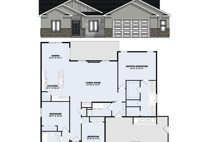 Property at The Granite Ridge Plan, Rupert, ID 83350, 4 beds, 2 baths