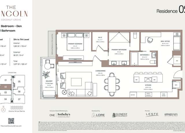 Property at Residence 502 Plan, Miami, FL 33133, 1 bed, 2 baths
