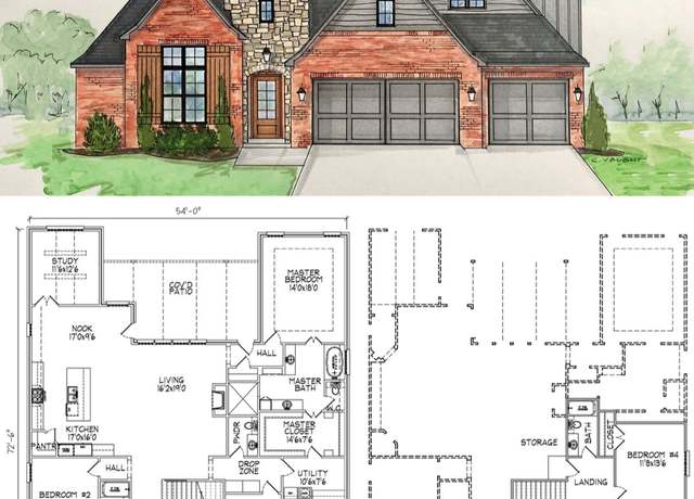Property at Winfrey L Plan, Jenks, OK 74037, 4 beds, 3.5 baths