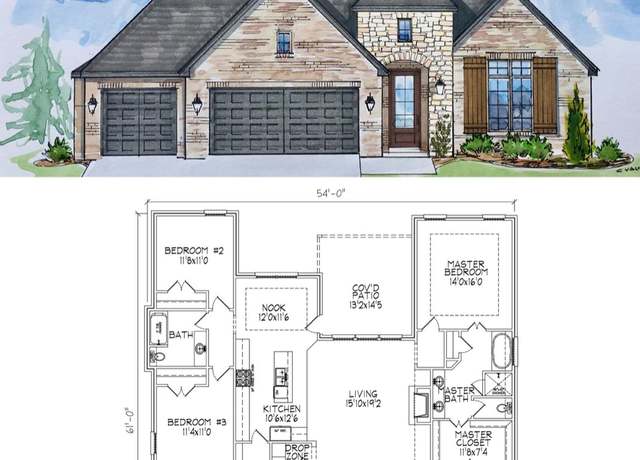 Property at 1998-3 Plan, Glenpool, OK 74033, 3 beds, 2 baths