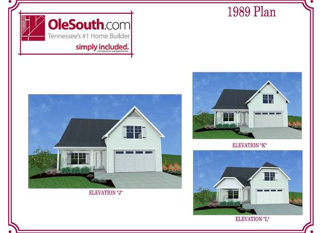 Property at 1989 Elevation JKL Plan, Manchester, TN 37355, 3 beds, 2.5 baths