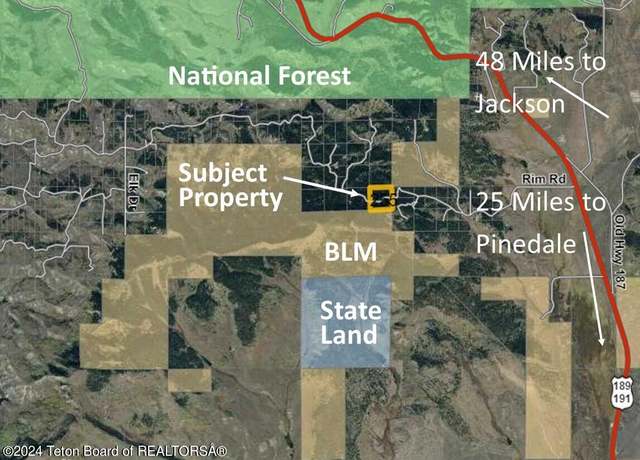 Property at 255 Rim Rd, Bondurant, WY 82922