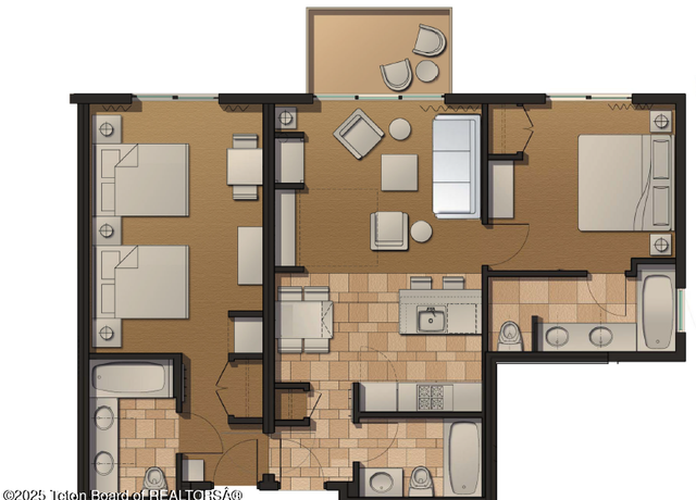 Property at 3335 W Village Dr #523, Teton Village, WY 83014, 2 beds, 3 baths
