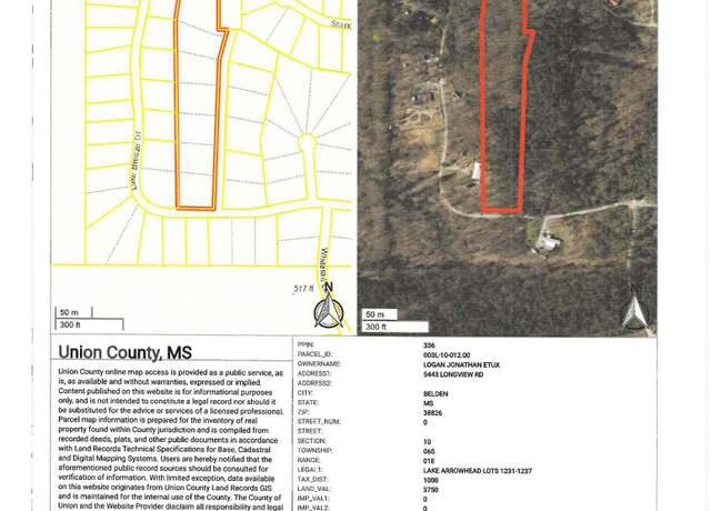 Property at Lake Arrowhead Lot 1231-1237, Hickory Flat, MS 38633