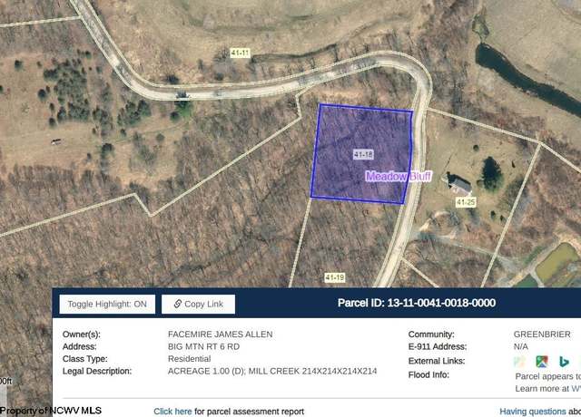 Property at TBD Big Mtn, Rupert, WV 25984