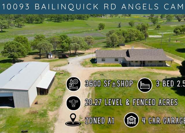 Property at 10093 Bailinquick Rd, Angels Camp, CA 95222, 3 beds, 2.5 baths