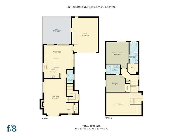 Property at 234 Houghton St, Mountain View, CA 94041, 2 beds, 2.5 baths