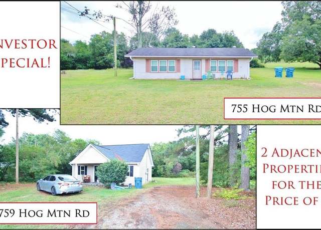 Property at 759 Hog Mountain Rd, Winder, GA 30680, 2 beds, 2 baths