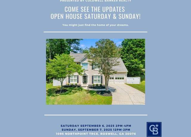Property at 1095 Northpoint Trce, Roswell, GA 30076, 4 beds, 2.5 baths