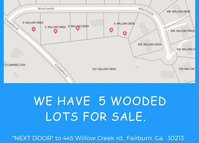 Property at 0 Willow Creek Rd, Fairburn, GA 30213