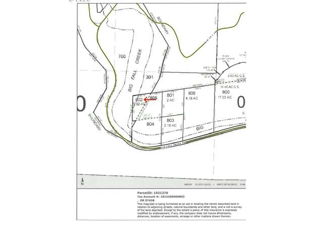 Property at Big Fall Creek Rd #802, Fall Creek, OR 97438