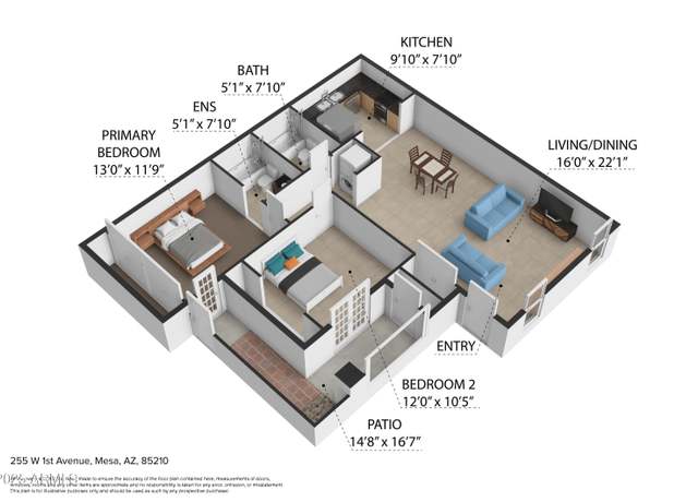 Property at 225 W 1st St #134, Mesa, AZ 85201, 2 beds, 2 baths