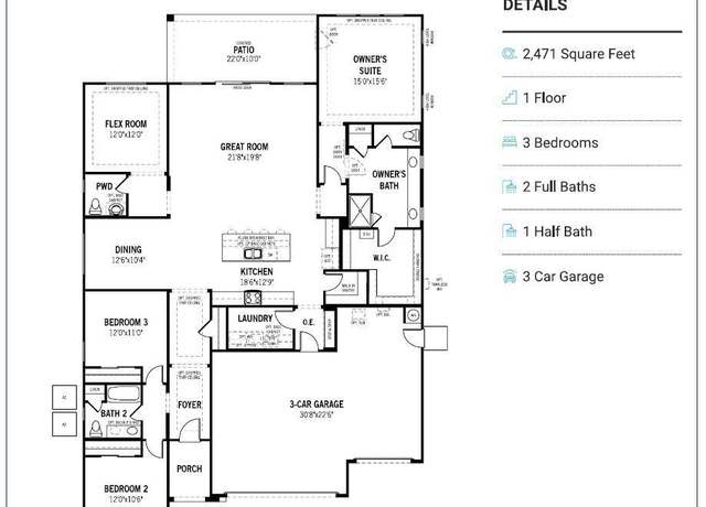 Property at 18534 W Mohave St, Goodyear, AZ 85338, 3 beds, 2.5 baths