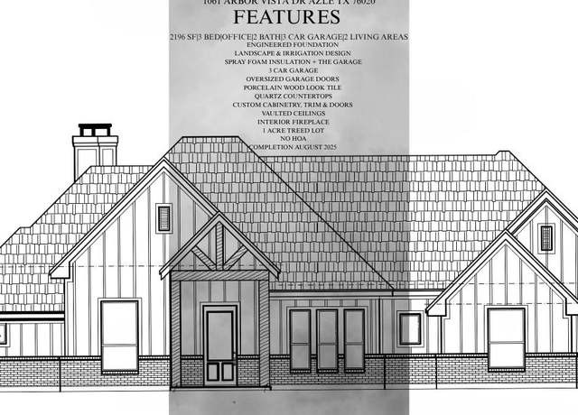 Property at 1037 Arbor Vis, Azle, TX 76020, 3 beds, 2 baths