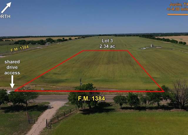 Property at Lot 3 F.m. 1384, Justin, TX 76247
