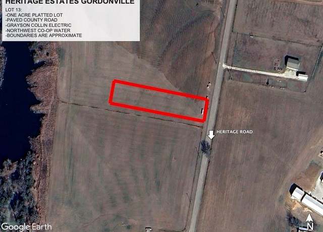 Property at LOT 1.13 Heritage, Gordonville, TX 76245