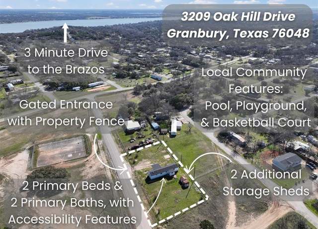 Property at 3209 Oak Hill Dr, Granbury, TX 76048, 2 beds, 2 baths