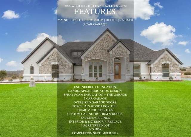 Property at 3005 Wild Orchid Ln, Azle, TX 76020, 4 beds, 2.5 baths