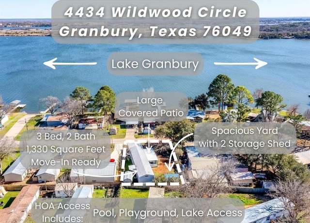 Property at 4434 Wildwood Cir, Granbury, TX 76049, 3 beds, 2 baths