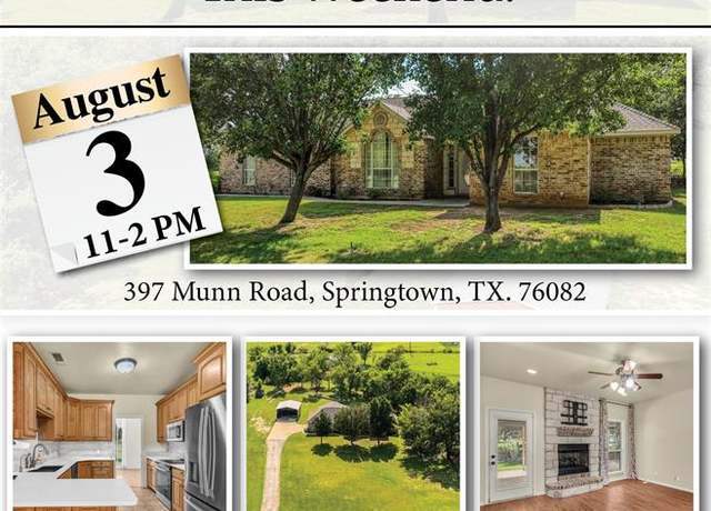 Property at 397 Munn Rd, Springtown, TX 76082, 3 beds, 2 baths
