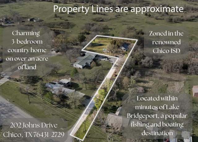 Property at 202 Johns Dr, Chico, TX 76431, 3 beds, 1 bath