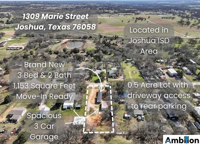 Property at 1309 Marie St, Joshua, TX 76058, 3 beds, 2 baths