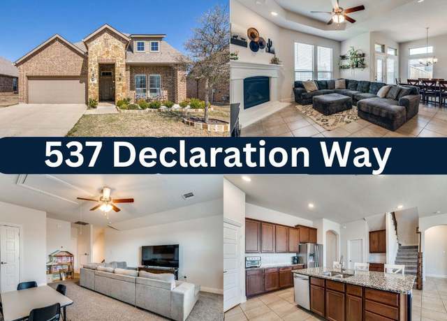 Property at 537 Declaration Way, Fate, TX 75189, 4 beds, 4 baths