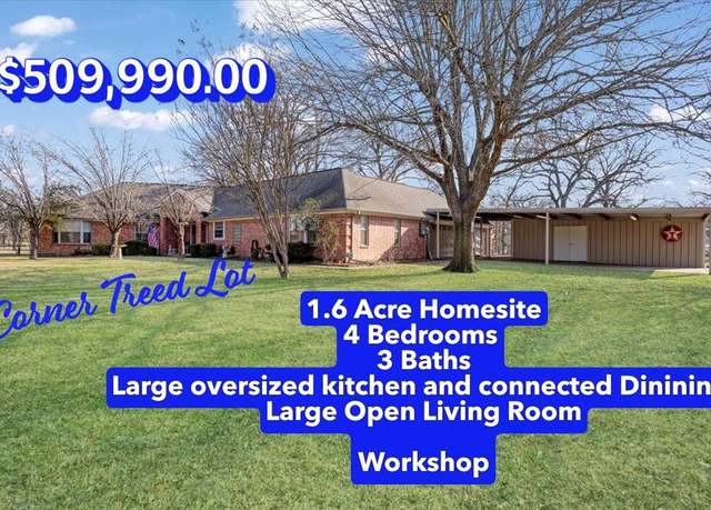 Property at 3135 Woodglen Dr, Commerce, TX 75428, 4 beds, 3 baths
