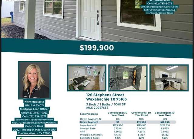 Property at 126 Stephens St, Waxahachie, TX 75165, 3 beds, 1 bath
