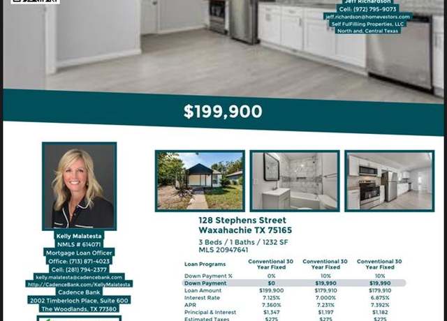 Property at 128 Stephens St, Waxahachie, TX 75165, 3 beds, 1 bath