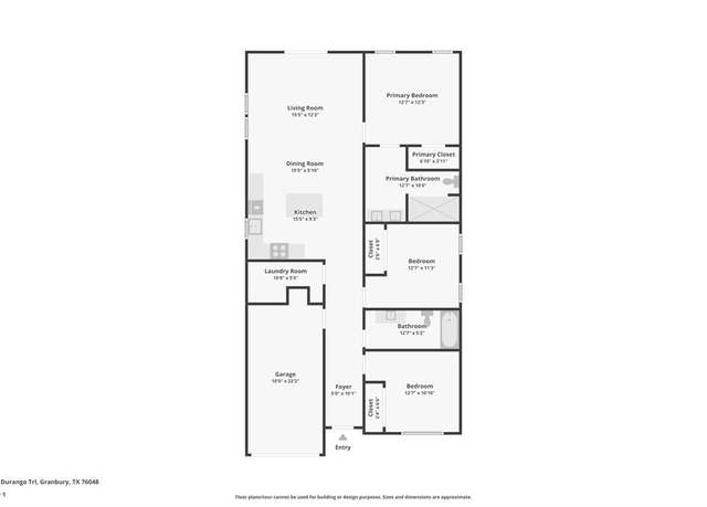 Property at 3613 Durango Trl, Granbury, TX 76048, 3 beds, 2 baths