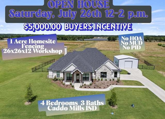 Property at 4761 Sarah Dr, Caddo Mills, TX 75135, 4 beds, 3 baths
