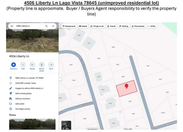 Property at 4506 Liberty Ln, Lago Vista, TX 78645