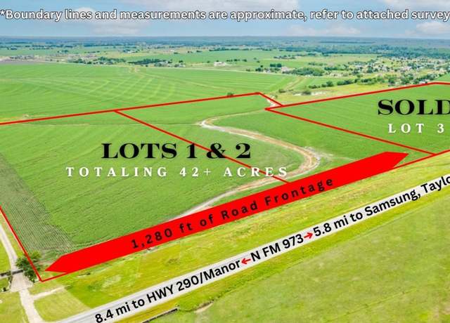 Property at TBD Fm 973 N (lots 1 & 2), Coupland, TX 78615