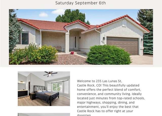 Property at 235 Las Lunas St, Castle Rock, CO 80104, 4 beds, 3 baths