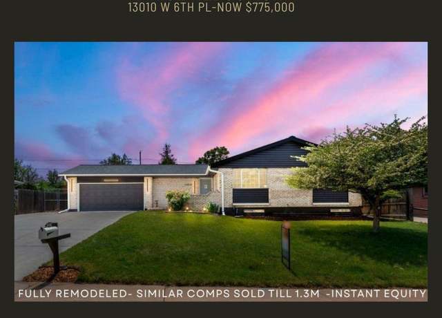 Property at 13010 W 6th Pl, Golden, CO 80401, 5 beds, 3 baths