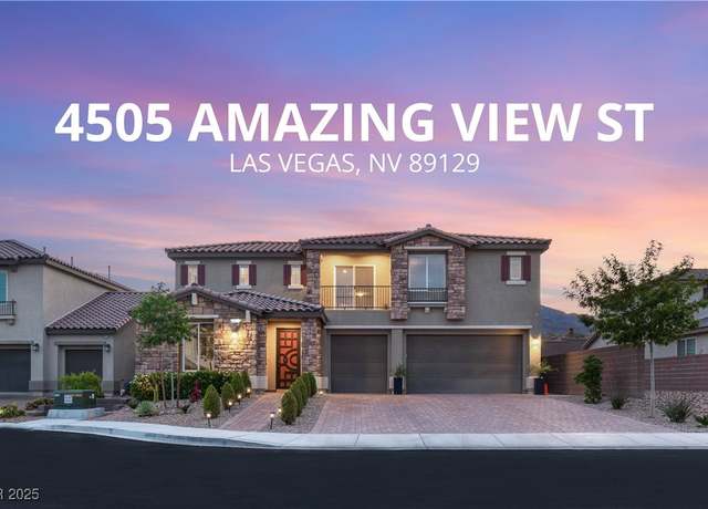 Property at 4505 Amazing View St, Las Vegas, NV 89129, 5 beds, 4.5 baths