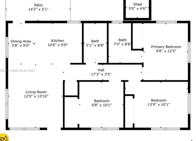 Property at 2724 SW 34th Ct, Miami, FL, 33133, 3 beds, 2 baths, [object Object]
