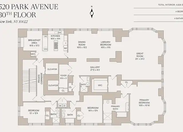 Property at 520 Park Ave #30, New York, NY, 10065, 3 beds, 4 baths, [object Object]