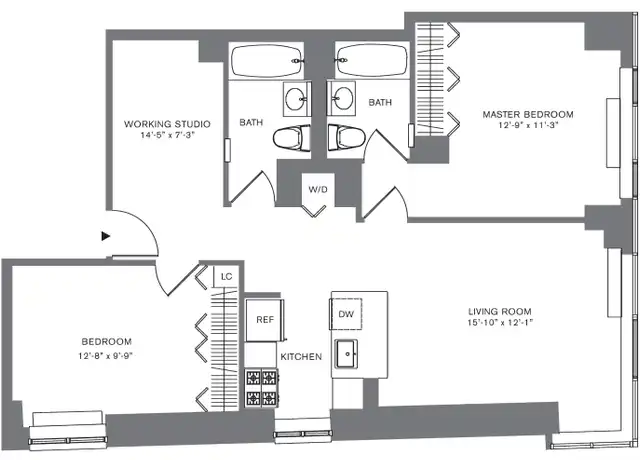 Property at 88 Leonard St Unit 704, New York, NY, 10013, 2 beds, 2 baths, [object Object]