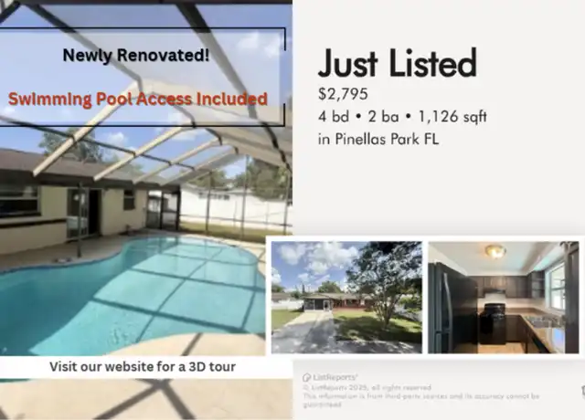 Property at 5606 89th Ave N, Pinellas Park, FL, 33782, 4 beds, 2 baths, [object Object]