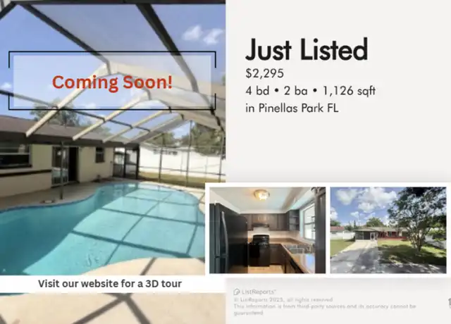 Property at 5606 89th Ave N, Pinellas Park, FL, 33782, 4 beds, 2 baths, [object Object]