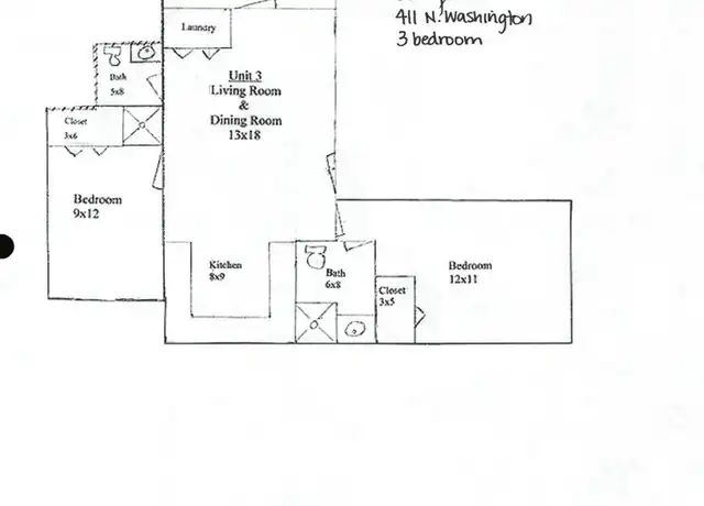 Property at 411 N Washington St Unit 3, Bloomington, IN, 47408, 3 beds, 2 baths, [object Object]