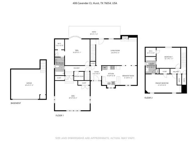Property at 408 Cavender Ct, Hurst, TX, 76054, 4 beds, 2 baths, [object Object]