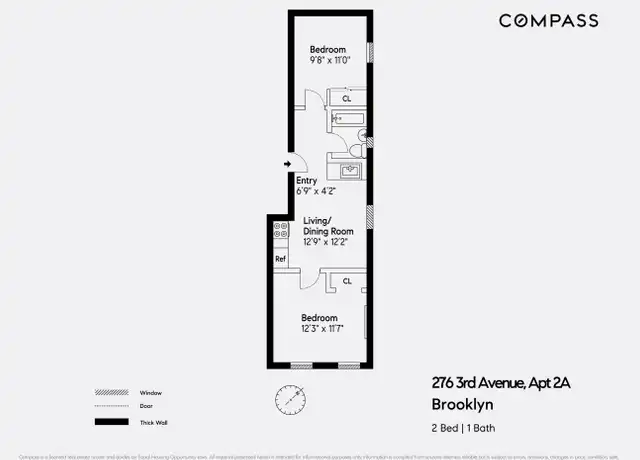 Property at 276 3rd Ave Unit 2-A, Brooklyn, NY, 11215, 2 beds, 1 bath, [object Object]