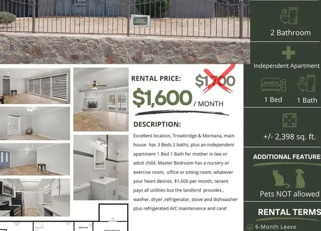 Property at 5511 Venezuela Rd, El Paso, TX, 79903, 4 beds, 4 baths, [object Object]